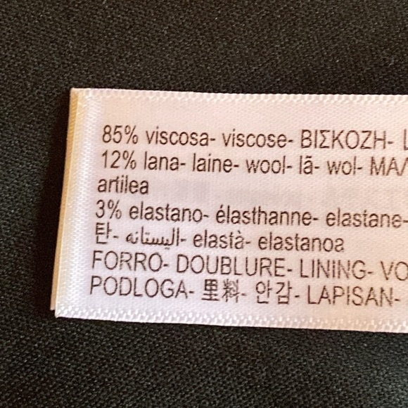 NWOT. Massimo Dutti Casual Style Black V-Neck Midi Dress with Strap. Size L. - Picture 11 of 12